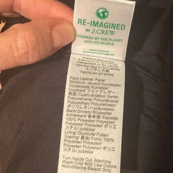 J. Crew Black A-Line Faux-Leather Mini Skirt - Picture 7 of 7